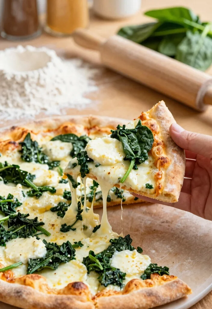 18 Ooni Pizza Oven Recipes Neapolitan Style at Home - 3. White Pizza with Ricotta and Spinach 1