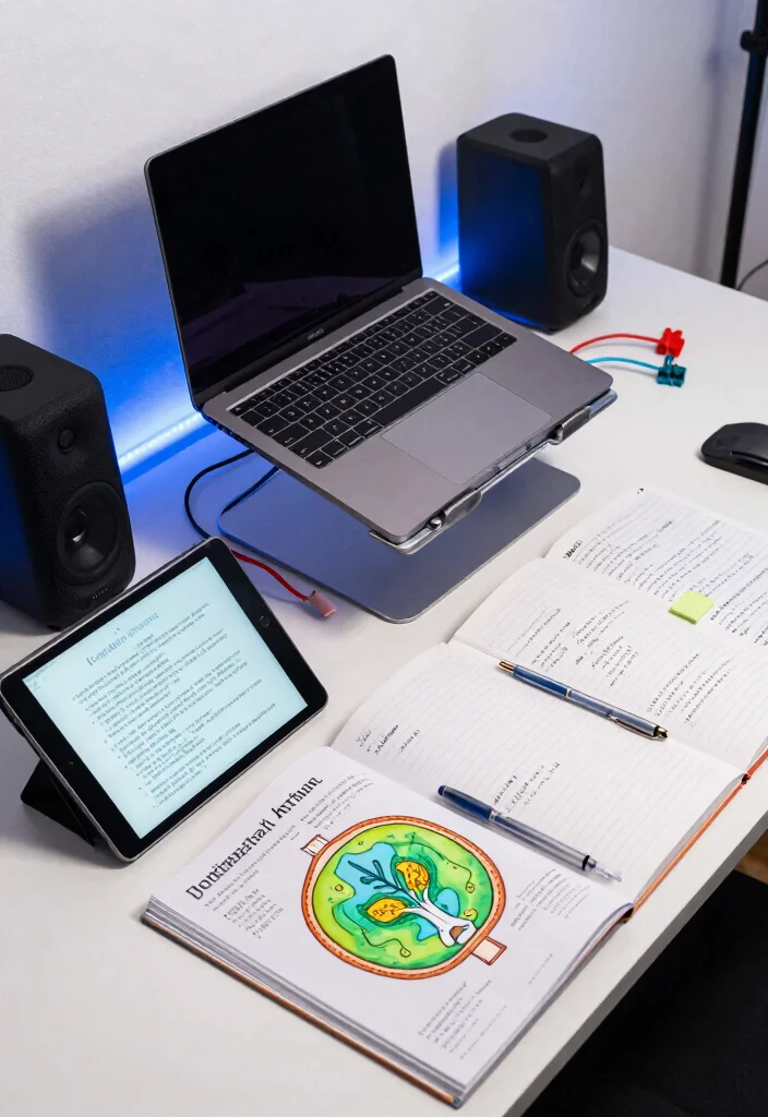 14 The Fundamental Unit of Life Notes Ideas for Creative Study Layout - 12. Tech Integration: Smart Study Solutions 1