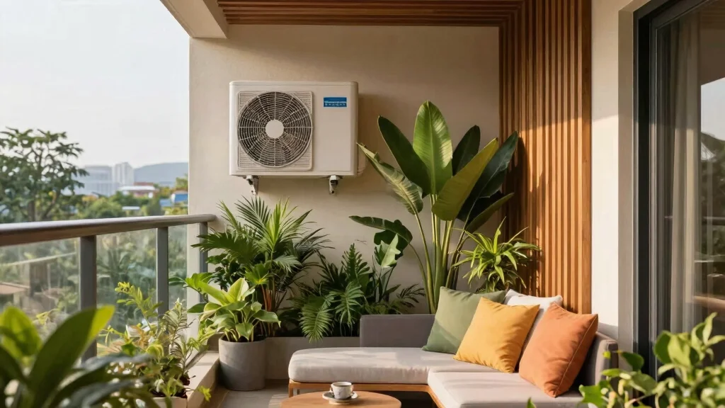 15 AC Outdoor Unit in Balcony Ideas That Hide It Beautifully