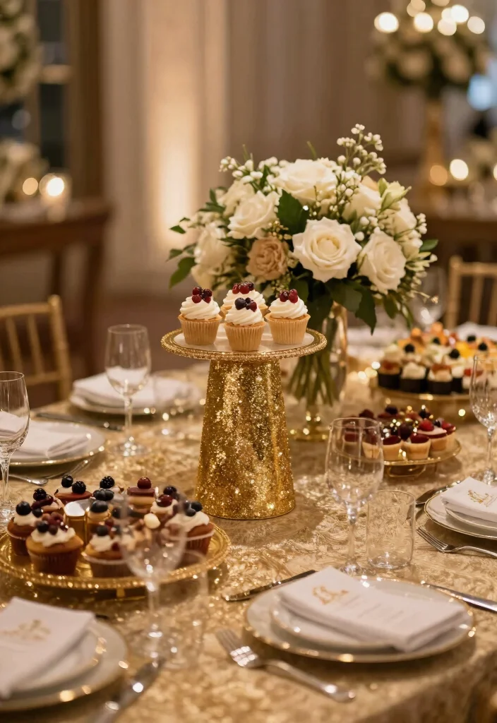 15 Stand de Glitter Para Fiestas Ideas With Sparkly Fun - 1. Glamorous Gold Glitter Stands 1