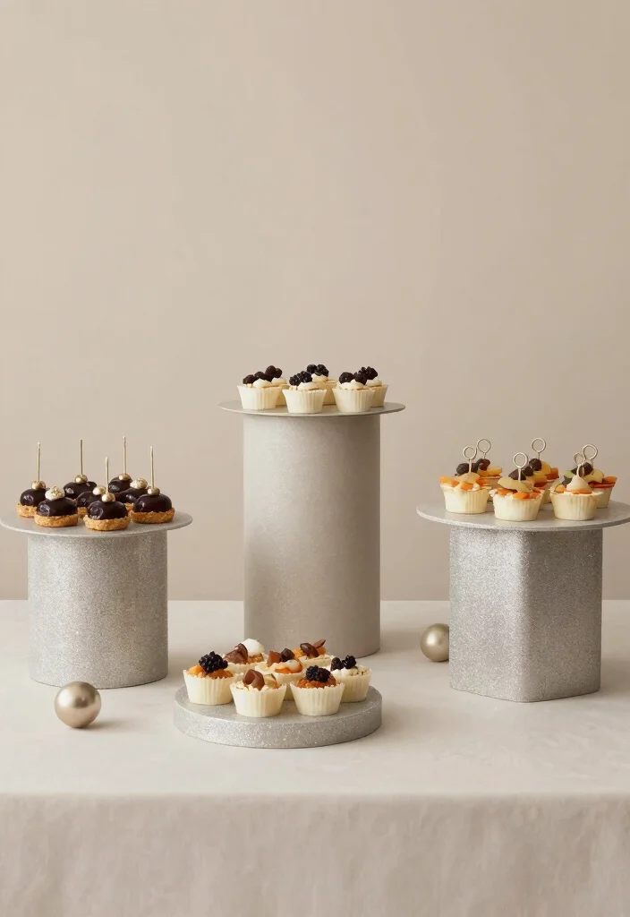 15 Stand de Glitter Para Fiestas Ideas With Sparkly Fun - 8. Minimalist Glitter Stands 1