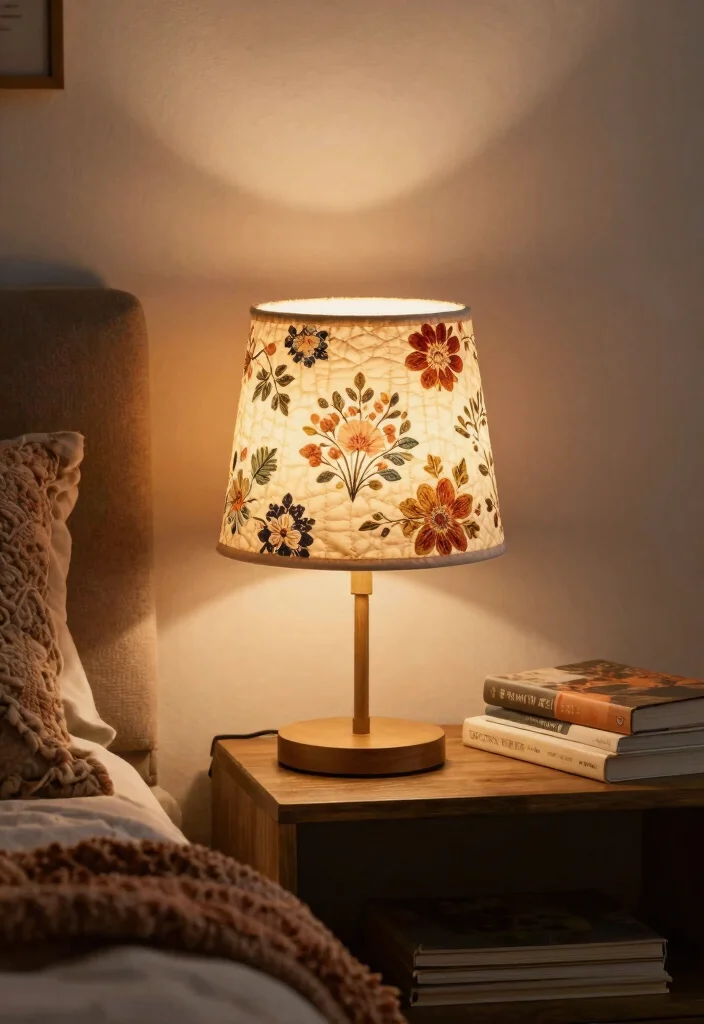16 Aesthetic Lamp Night Ideas With Cozy Glow Vibes - 14. Quilted Shade Lamp 1