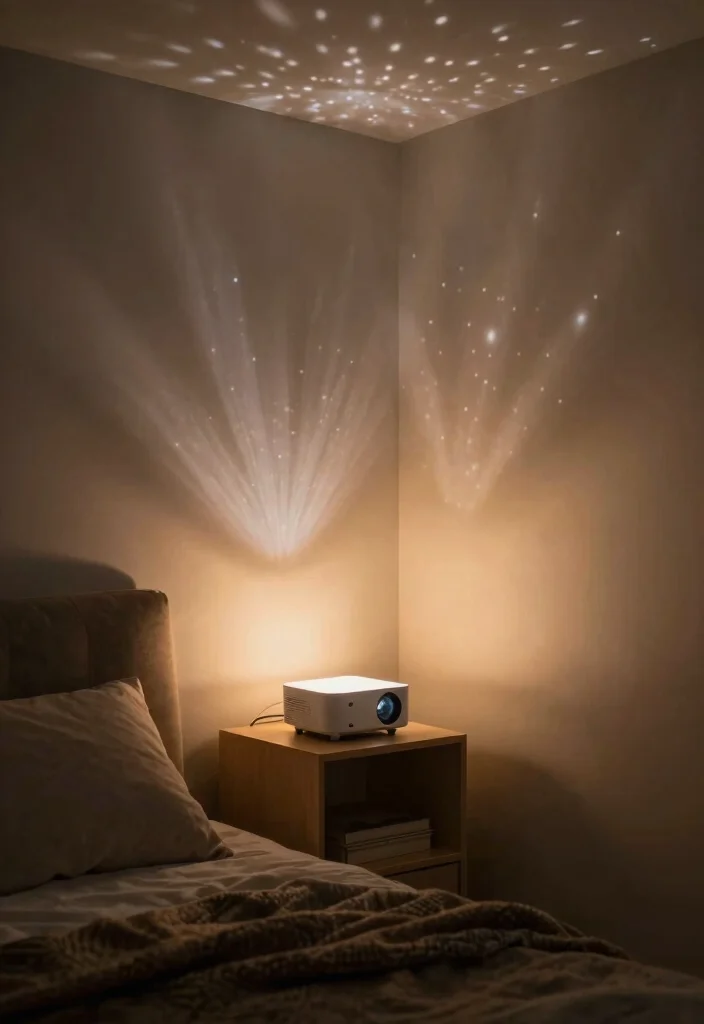 16 Aesthetic Lamp Night Ideas With Cozy Glow Vibes - 16. Projector Lamp 1
