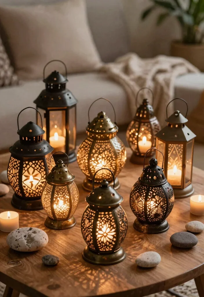 16 Aesthetic Lamp Night Ideas With Cozy Glow Vibes - 4. Decorative Lanterns 1