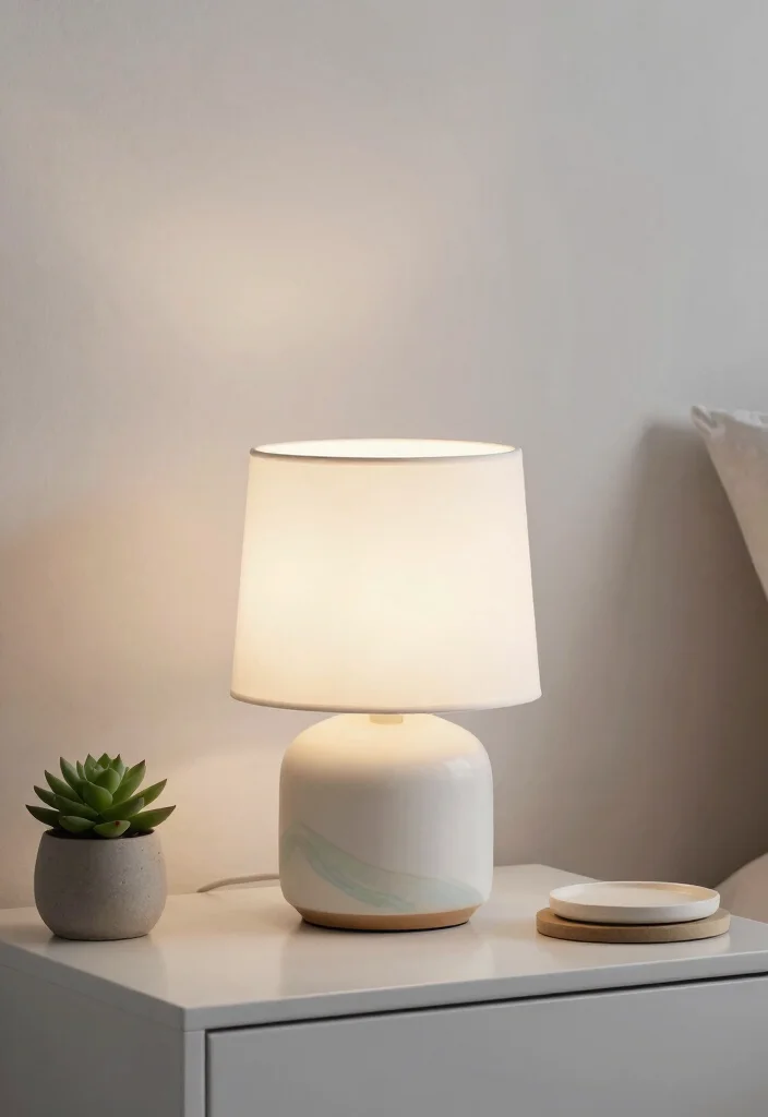 16 Aesthetic Lamp Night Ideas With Cozy Glow Vibes - 5. Minimalist Ceramic Lamp 1