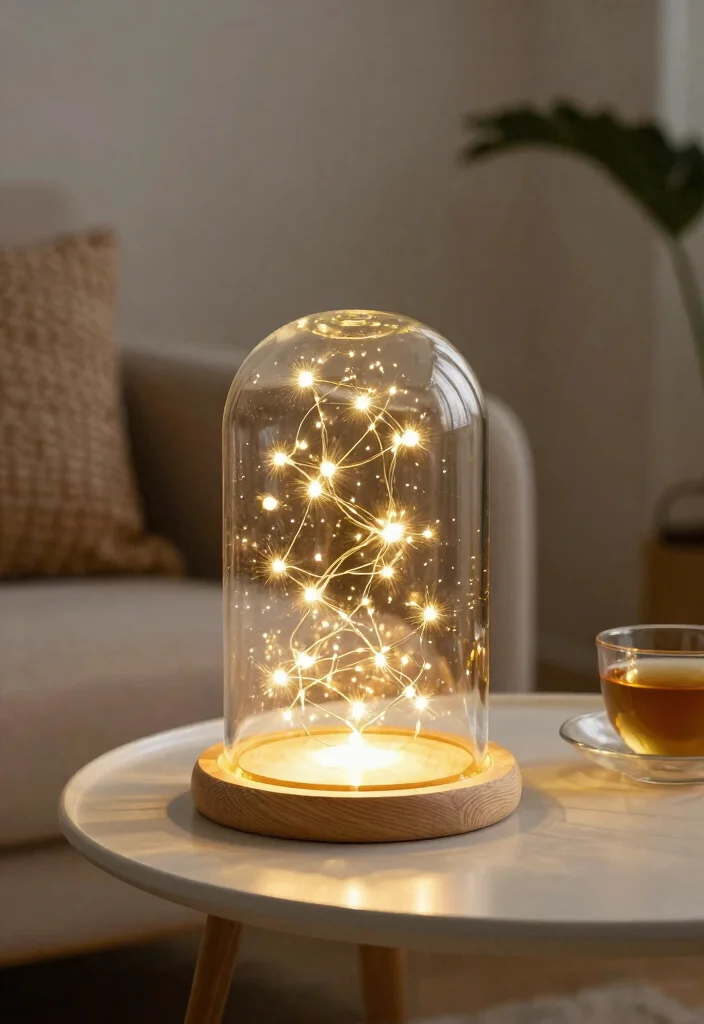 16 Aesthetic Lamp Night Ideas With Cozy Glow Vibes - 7. Fairy Light Glass Dome 1