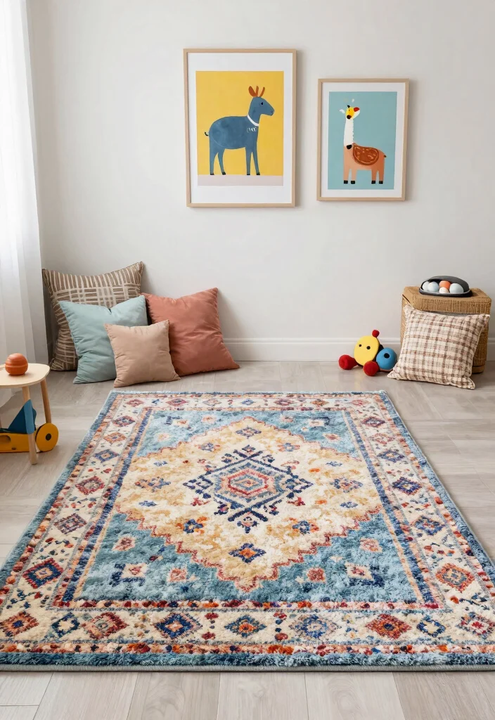 16 Animal Crossing Rug Design Ideas for a Cute Island - 15. Layered Rugs 1