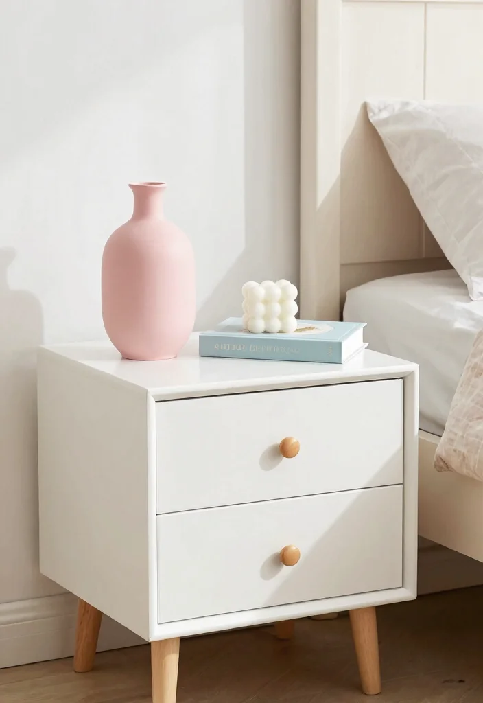 16 Nightstand Styling Ideas That Look Effortlessly Chic - 10. Soft Color Accents 1