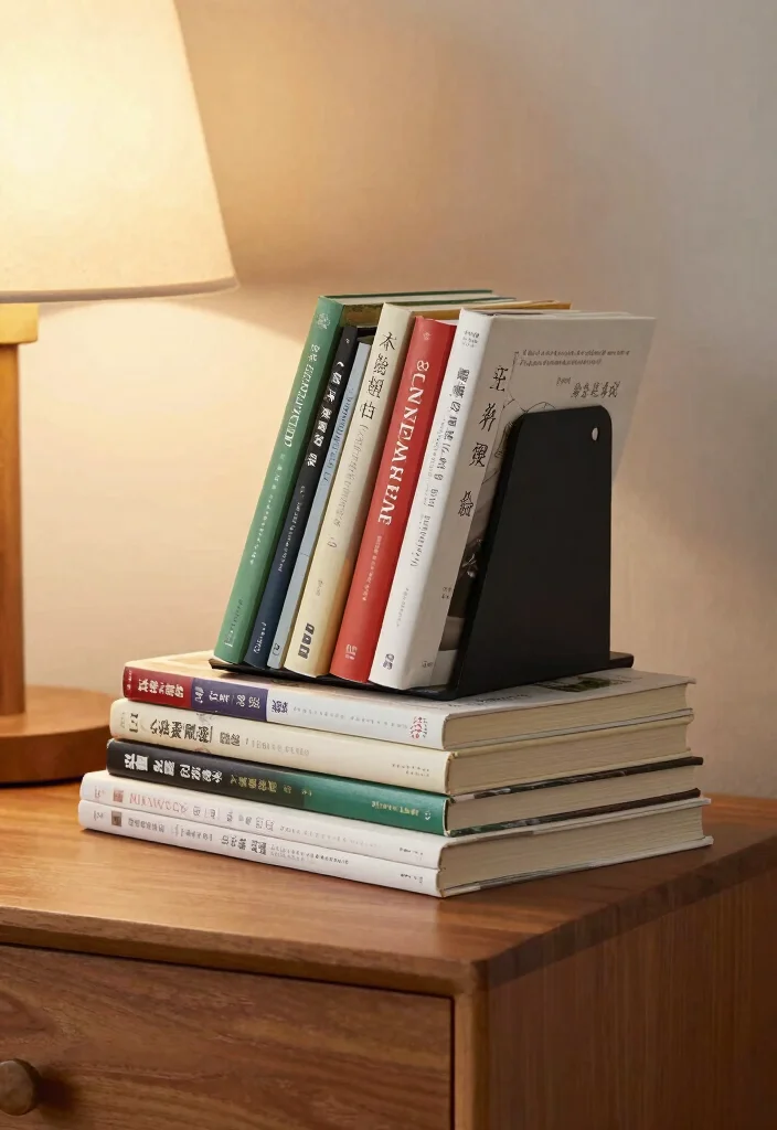 16 Nightstand Styling Ideas That Look Effortlessly Chic - 12. Books as Decor 1