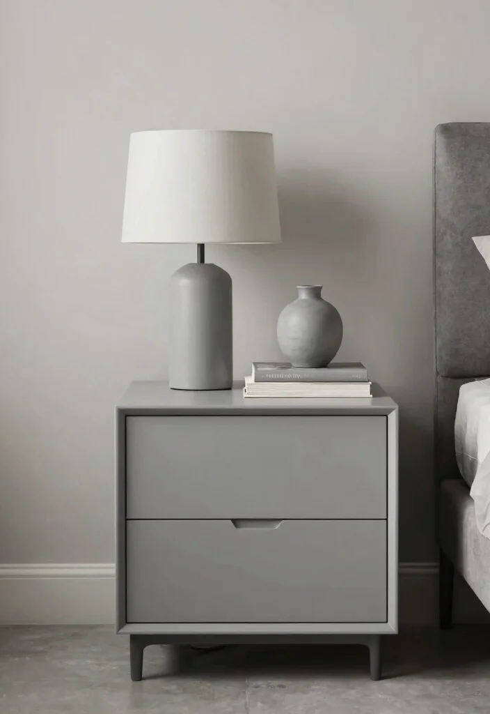 16 Nightstand Styling Ideas That Look Effortlessly Chic - 7. Monochromatic Palette 1