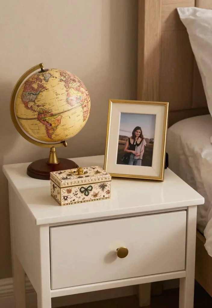 16 Nightstand Styling Ideas That Look Effortlessly Chic - 9. Personalized Keepsakes 1