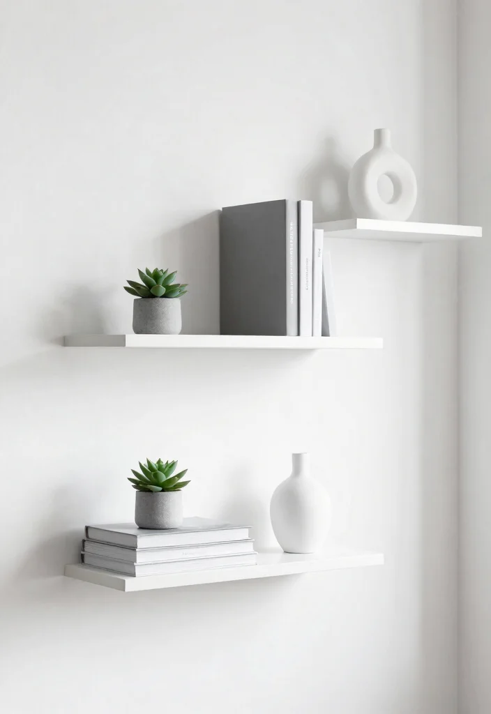 16 Wall Shelf Decor Ideas That Transform Blank Walls - 1. Floating Shelves with Minimalist Decor 1