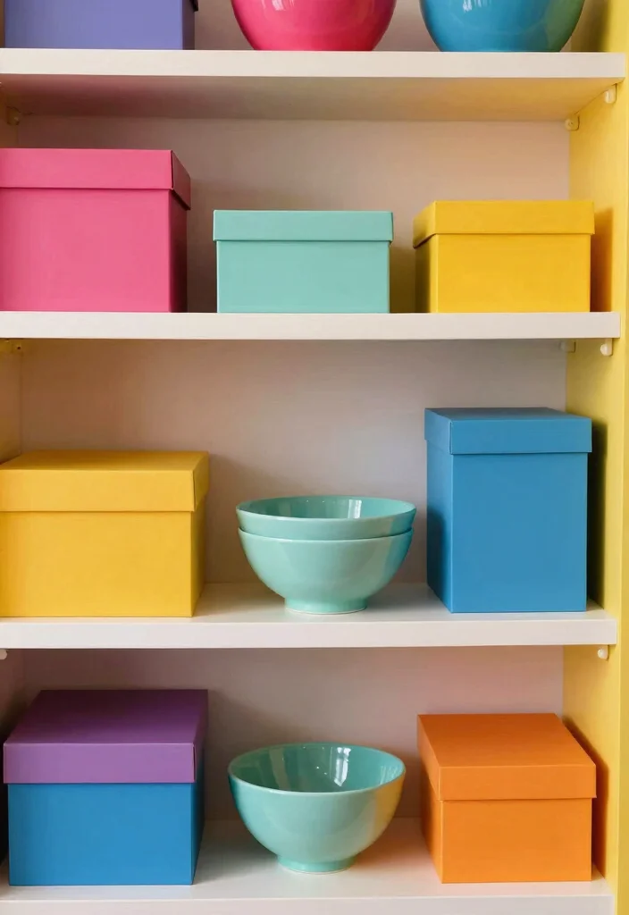 16 Wall Shelf Decor Ideas That Transform Blank Walls - 14. Use of Color Blocks 1