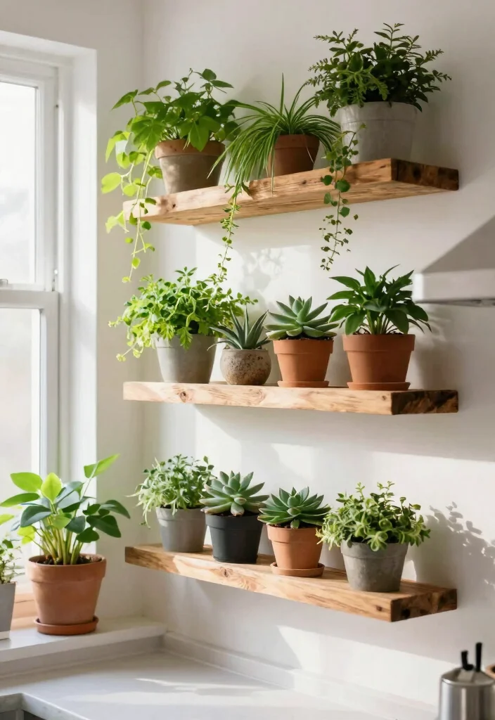 16 Wall Shelf Decor Ideas That Transform Blank Walls - 5. Trendy Vertical Gardens 1