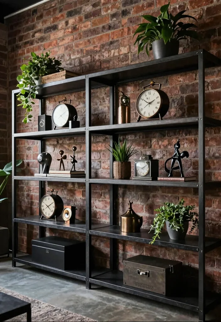 16 Wall Shelf Decor Ideas That Transform Blank Walls - 8. Industrial Chic Style 1