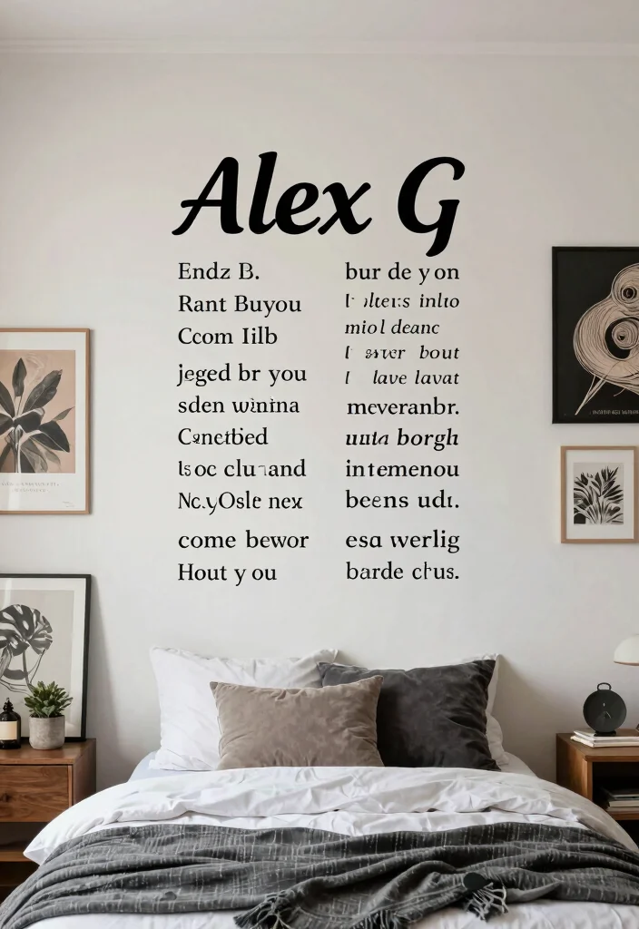 17 Alex G Poster Ideas for an Indie Aesthetic Room - 17. Personalized Wall Decals 1