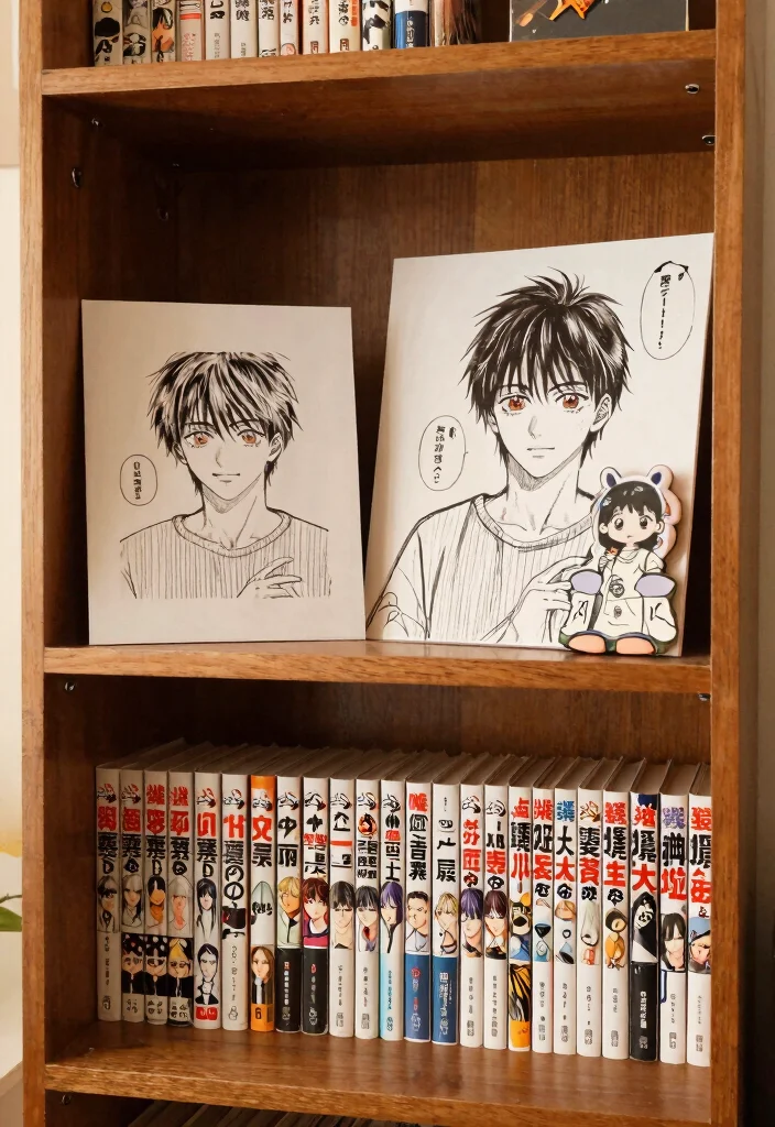 17 Manga Shelf Aesthetic Ideas for a Stylish Display - 10. Personal Touch: Showcase Your Style 1