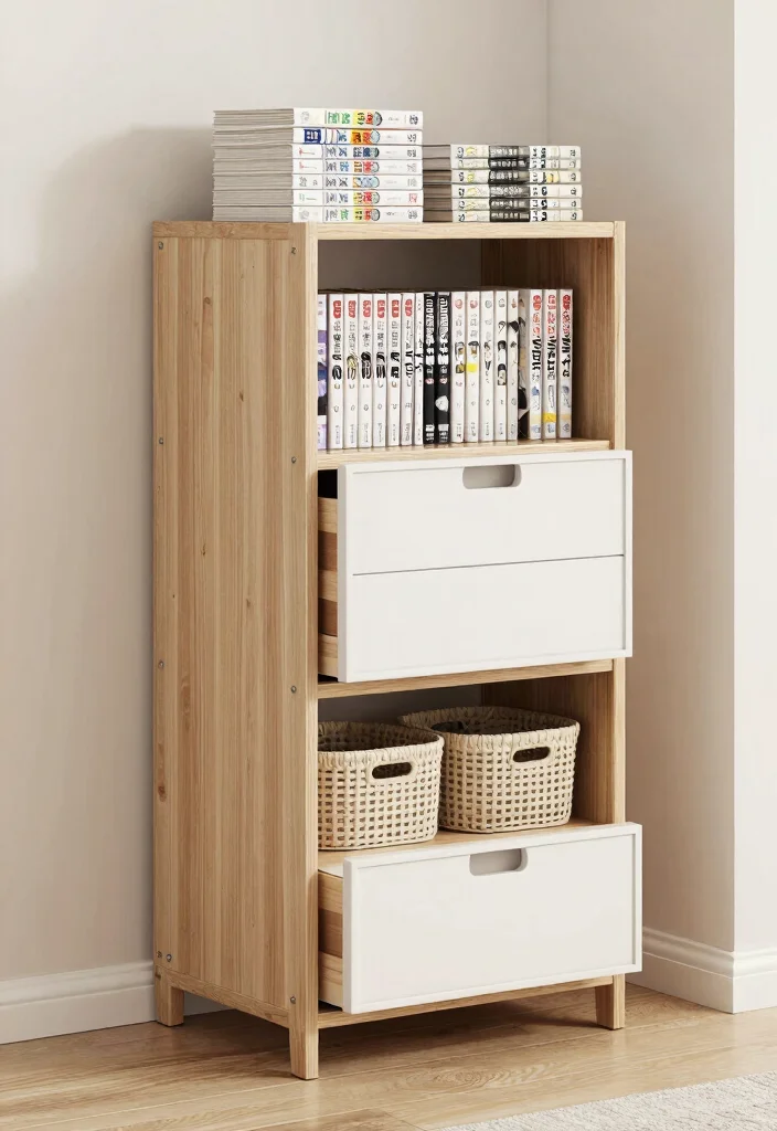17 Manga Shelf Aesthetic Ideas for a Stylish Display - 13. Space-Saving Techniques: Optimize Your Display 1