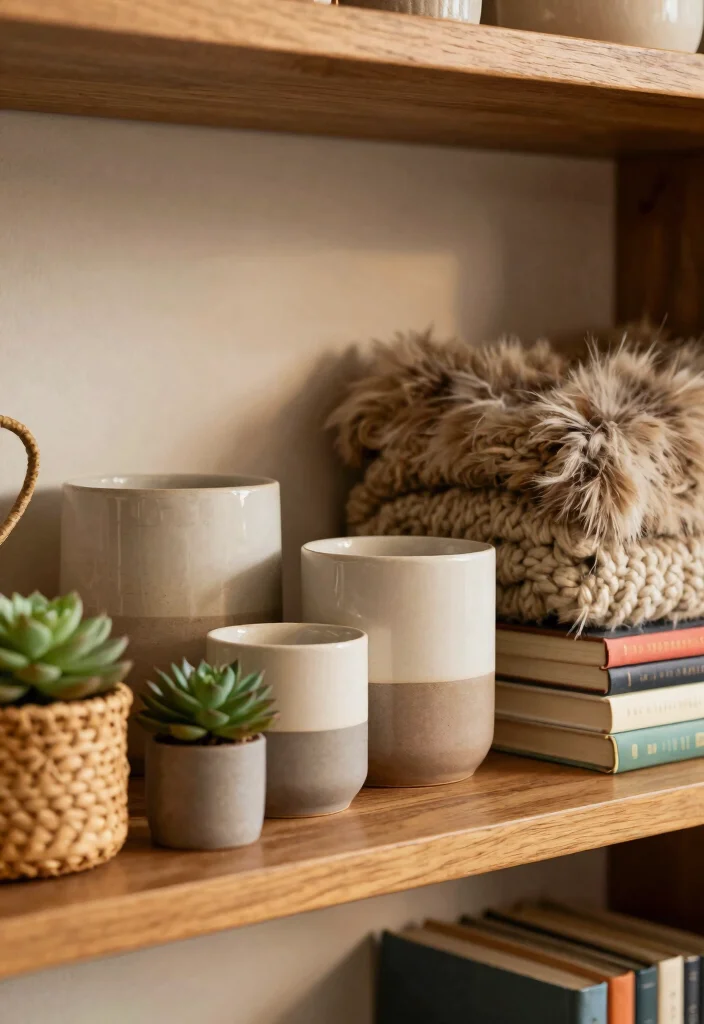 17 Shelf Decor Bedroom Ideas With Cozy Personality - 1. Layered Textures 1