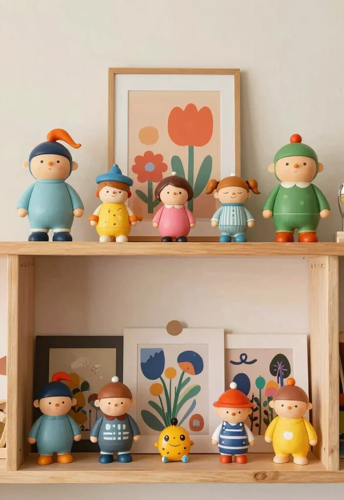 17 Shelf Decor Bedroom Ideas With Cozy Personality - 11. Whimsical Displays 1