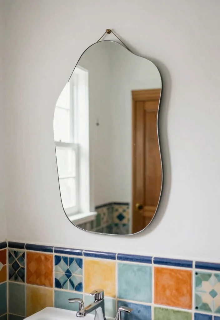 18 Antique Bathroom Mirror Ideas With Timeless Elegance - 18. Unique Shaped Mirrors 1