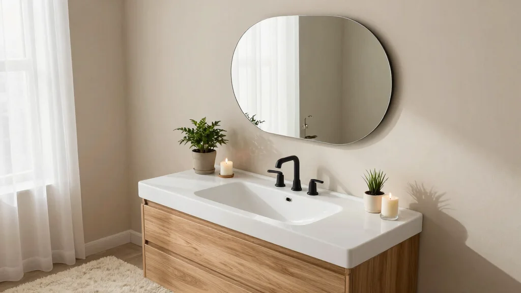18 Oval Mirror Bathroom Ideas With Soft Elegant Curves