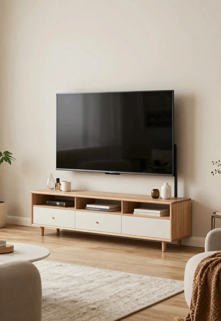 18 TV Unit Design Small Space Ideas That Maximize Style - 13. Foldable TV Units 1