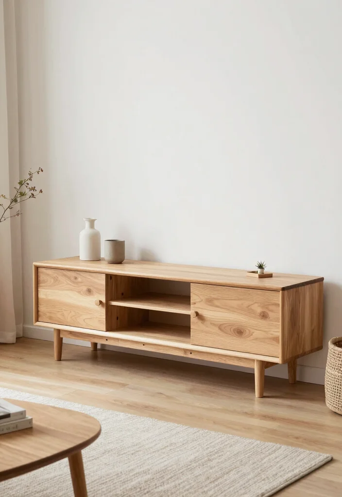 18 Wooden TV Stand Designs Ideas With Modern Rustic Appeal - 14. Scandinavian Influence 1