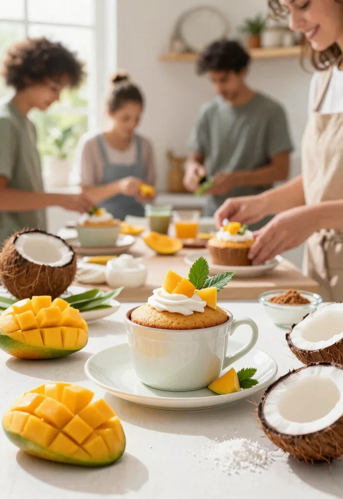 10 Light Mug Cake Ideas That Actually Taste Moist - 7. Coconut Mango Mug Cake 1