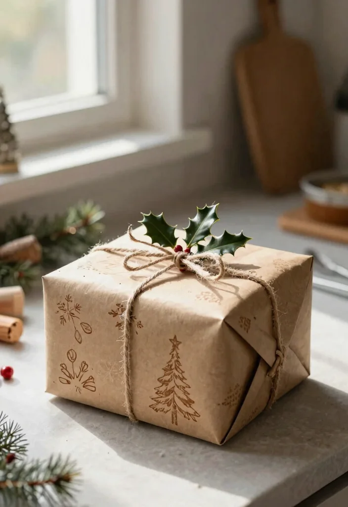12 Christmas Cake Packaging Ideas That Protect Frosting - 1. Kraft Paper Wrap 1