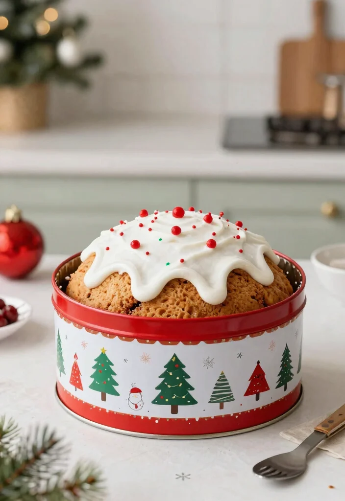 12 Christmas Cake Packaging Ideas That Protect Frosting - 11. Cake Tins 1