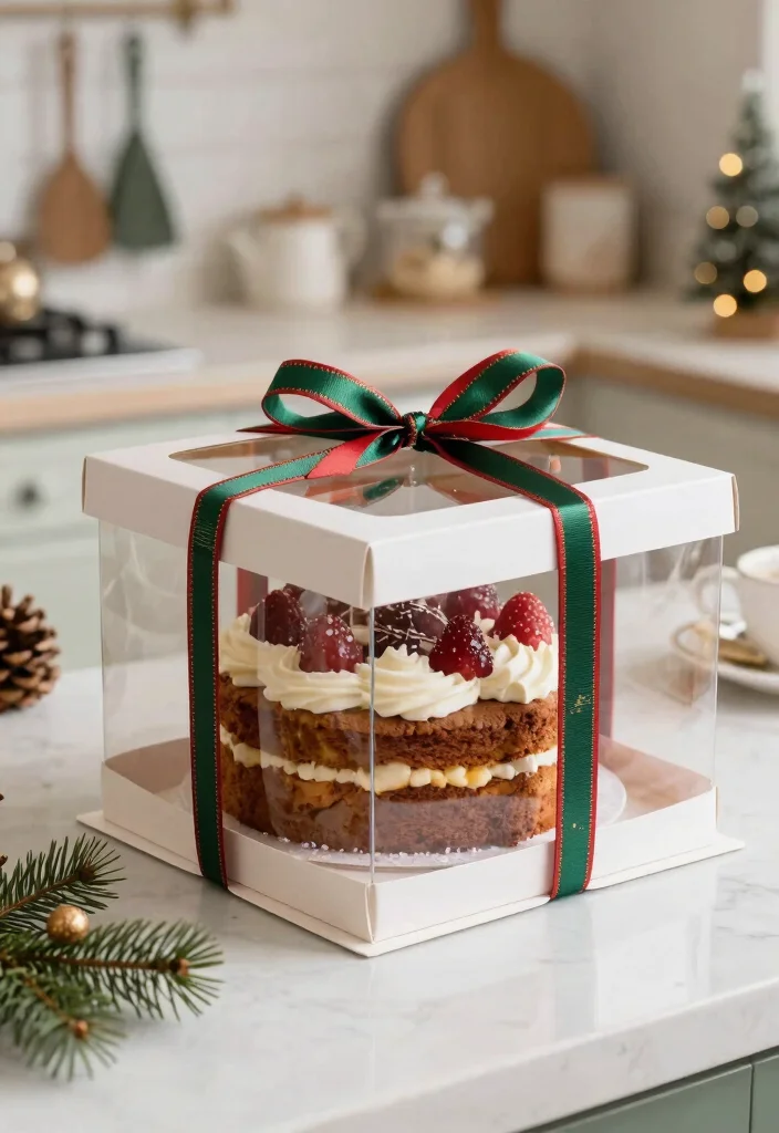12 Christmas Cake Packaging Ideas That Protect Frosting - 5. Bakery Boxes 1