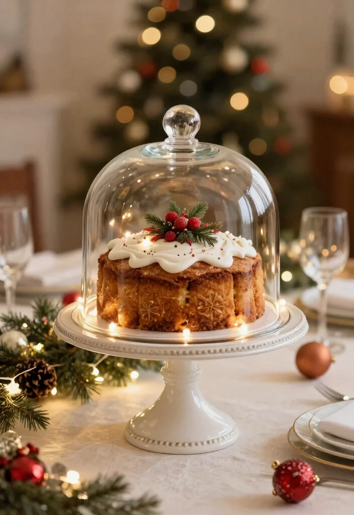 12 Christmas Cake Packaging Ideas That Protect Frosting - 6. Decorative Cake Stands 1