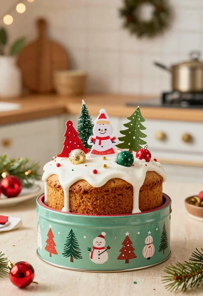 12 Christmas Cake Packaging Ideas That Protect Frosting - 8. Upcycled Containers 1