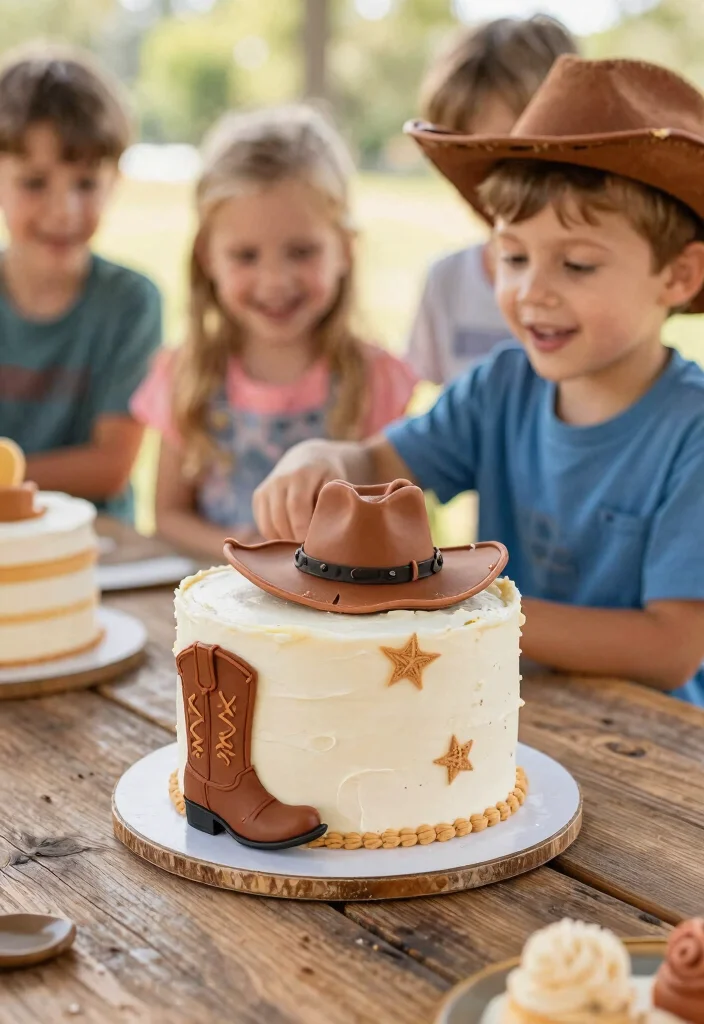 12 Cowboy Smash Cake Ideas That Hold Shape Through the Smash - 11. Little Cowboy Smash Cake 1