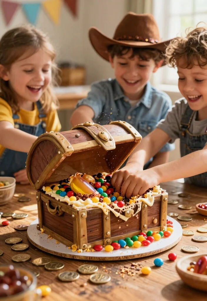 12 Cowboy Smash Cake Ideas That Hold Shape Through the Smash - 5. Treasure Chest Cake 1