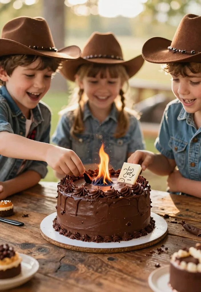 12 Cowboy Smash Cake Ideas That Hold Shape Through the Smash - 9. Campfire Cake 1