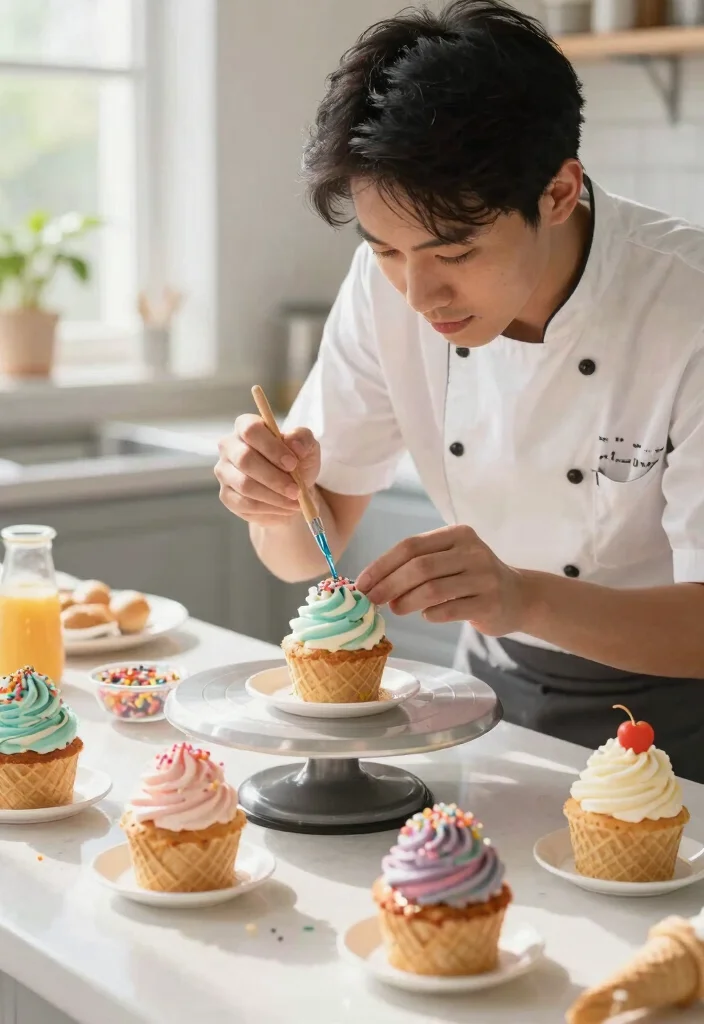 12 Fairy Cake Ideas That Hold Their Shape in Summer Heat - 11. Mini Ice Cream Cone Fairy Cakes 1