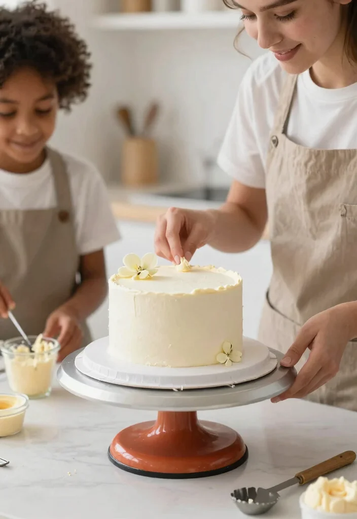 12 Korean Cake Decoration Ideas With Crisp Buttercream Lines for Beginners - 11. Minimalist Cake Decor 1
