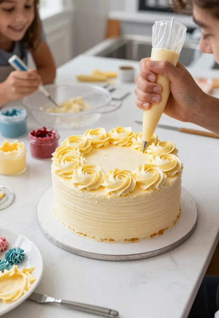 12 Korean Cake Decoration Ideas With Crisp Buttercream Lines for Beginners - 4. Quick Piping Techniques 1
