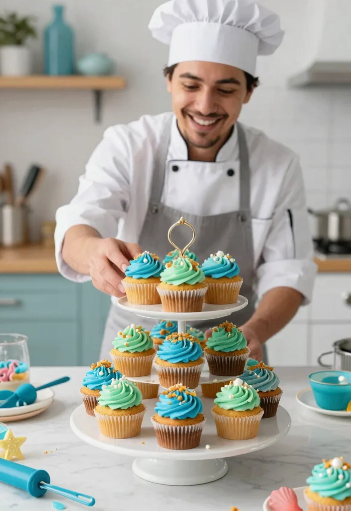 12 Mermaid Birthday Cake Ideas That Don't Collapse in Heat - 3. Shell-Shaped Cupcakes 1