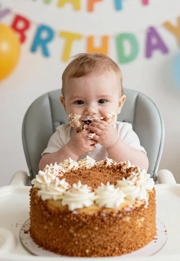 12 Simple First Birthday Cake Ideas Safe for Baby to Smash and Eat - 4. Applesauce Spice Cake 1