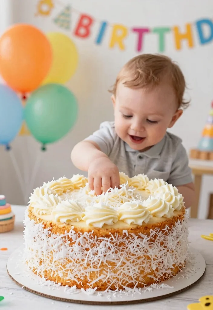12 Simple First Birthday Cake Ideas Safe for Baby to Smash and Eat - 5. Coconut Flour Cake 1