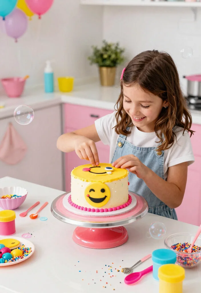 14 Bento Cake Designs for Girl With Decorations That Stay Secure in Transit - 10. Emoji Fun Cake 1