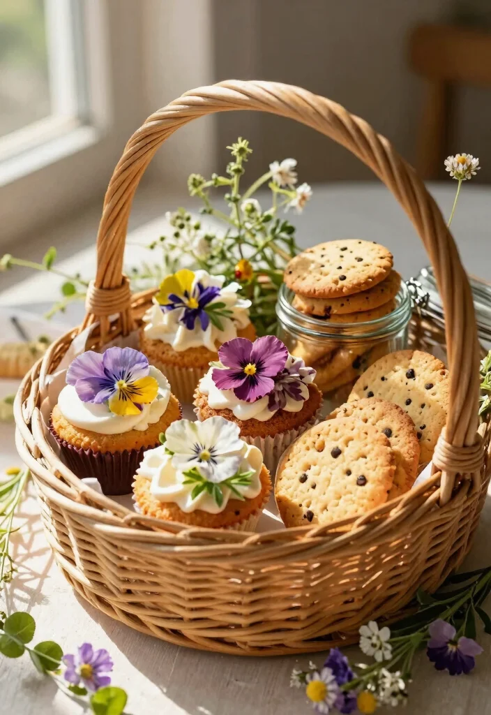 14 Cake Hampers Gift Ideas That Arrive Without Frosting Damage - 1. Mini Cake and Biscuit Basket 1