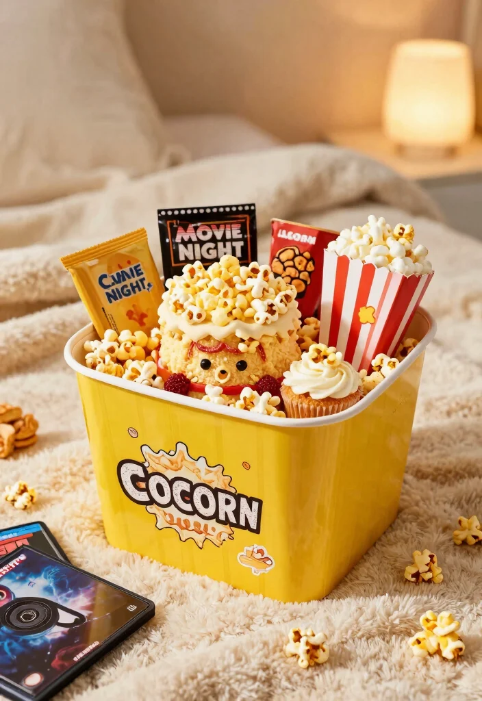 14 Cake Hampers Gift Ideas That Arrive Without Frosting Damage - 6. Themed Movie Night Hamper 1