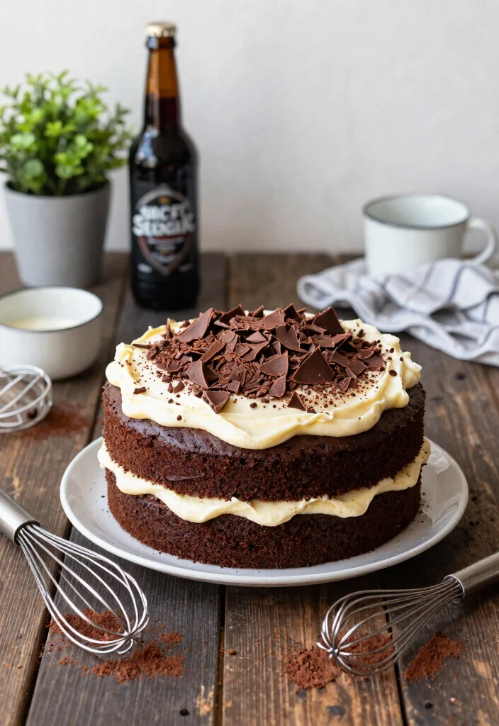 14 Cake Ideas for Boyfriend Birthday With Masculine Designs No Fondant Needed - 1. Chocolate Stout Cake 1