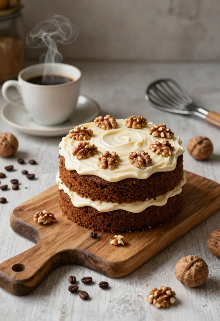 14 Cake Ideas for Boyfriend Birthday With Masculine Designs No Fondant Needed - 2. Coffee and Walnut Cake 1