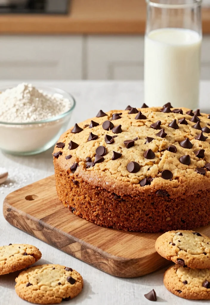 14 Cake Ideas for Boyfriend Birthday With Masculine Designs No Fondant Needed - 8. Chocolate Chip Cookie Cake 1