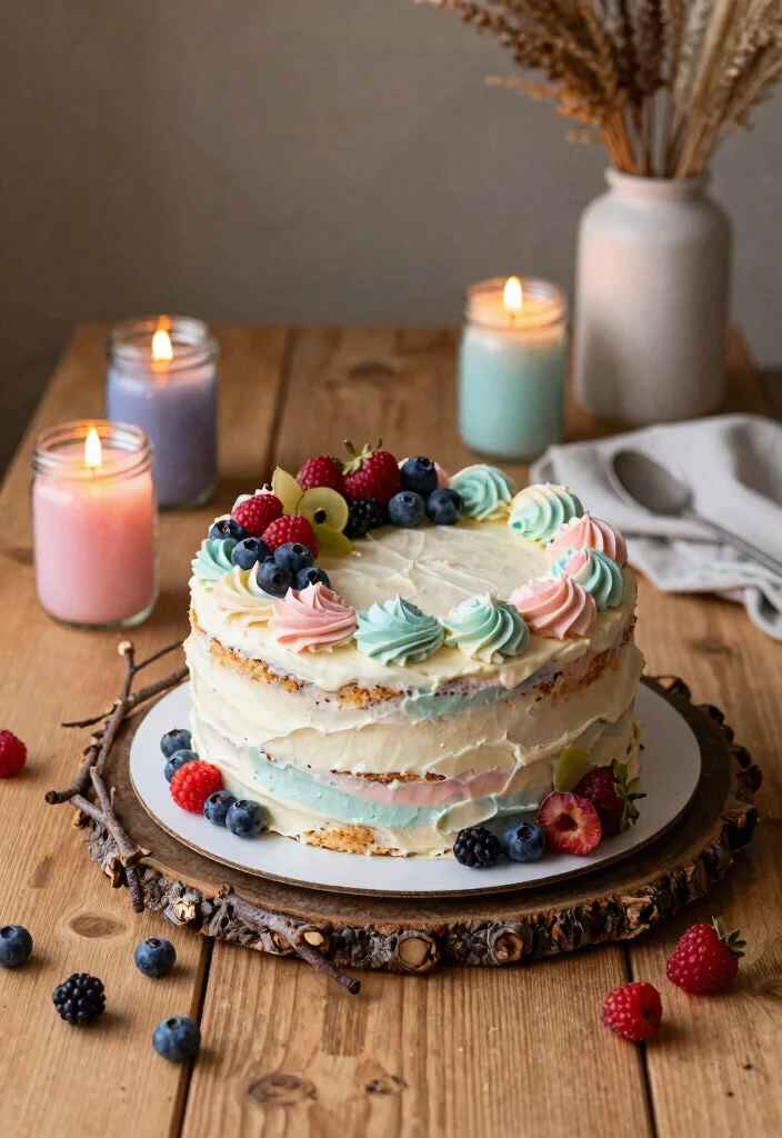 14 Candle Cake Concepts That Stay Stable When Lit - 6. Rustic Farmhouse Candle Cake 1